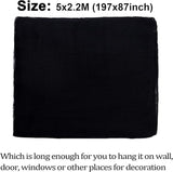 Whaline Halloween Black Creepy Cloth 197 x 87 Inch Spooky Gauze