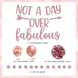 Rose Gold Birthday Party Decorations for Women Not A Day Over