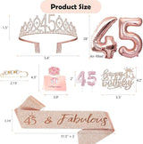 45th Birthday Gifts Decorations for Women Including 45 year old Cake