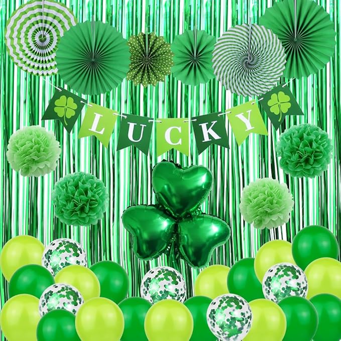 St Patrick's Day Decorations Kit 37 Pcs Saint Patricks Day Shamrock