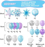 Frozen Balloon Arch Garland Kit, 164Pcs Winter Wonderland Balloon