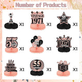 55th Birthday Party Decorations - 9PCS Vintage 55th Birthday Table