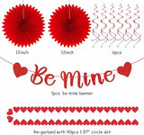 Valentines Day Decorations Red Heart Streamers Galentines Decor