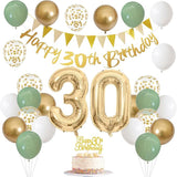 30th Birthday Decorations for Women Men Happy Banner With Cake