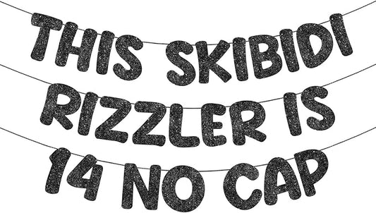 Fulmoon Pre Strung This Skibidi Rizzler Is No Cap Glitter Banner