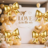 2pcs Large Bow Balloons, Bow Themed Party Decorations Elegant Coquette