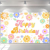 Avezano Groovy Daisy Birthday Banner Daisy Flower Birthday Party