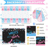 Wheels or Heels Gender Reveal Decorations 169 PCs Boy or Girl Gender