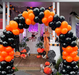 Halloween Balloons Black and Orange Balloons, 50Pcs Orange & Black