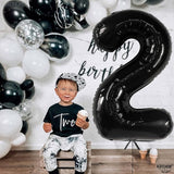 KatchOn Giant Black Number 2 Balloon - 40 Inch | Black 2 Balloon