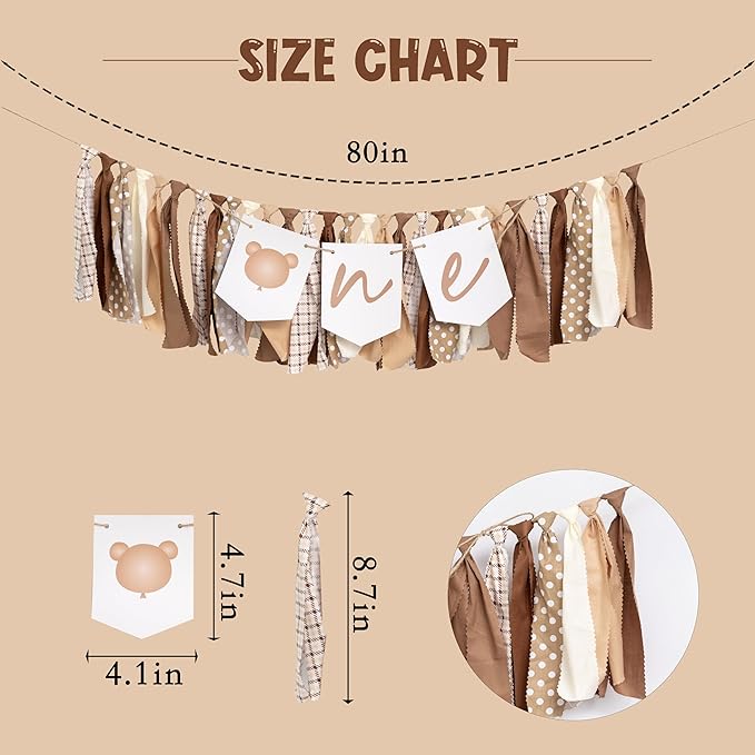 Bear High Chair Banner First Birthday Highchair Banner Woodland