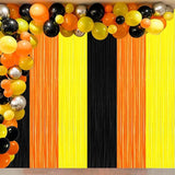 Construction Birthday Party Decorations Orange Black Yellow Foil