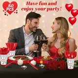 350PCS Valentine's Day Party Supplies for 50 Guests Valentine's Day