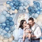 Ouddy Life 157 Pcs Dusty Blue Balloons Garland Arch Kit, Dusty Baby