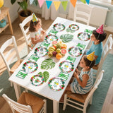 192 PCS Hawaiian Luau Party Decorations Tropical Paper Plates Cups