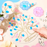 Gender Reveal Fingerprint Tree Boy or Girl Party