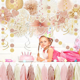 Champagne Gold Beige Fall Boho Baby Shower Party Decorations Sweet