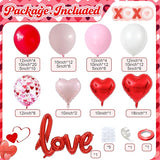 Valentines Day Balloon Arch Kit 114Pcs Red Pink White Balloon