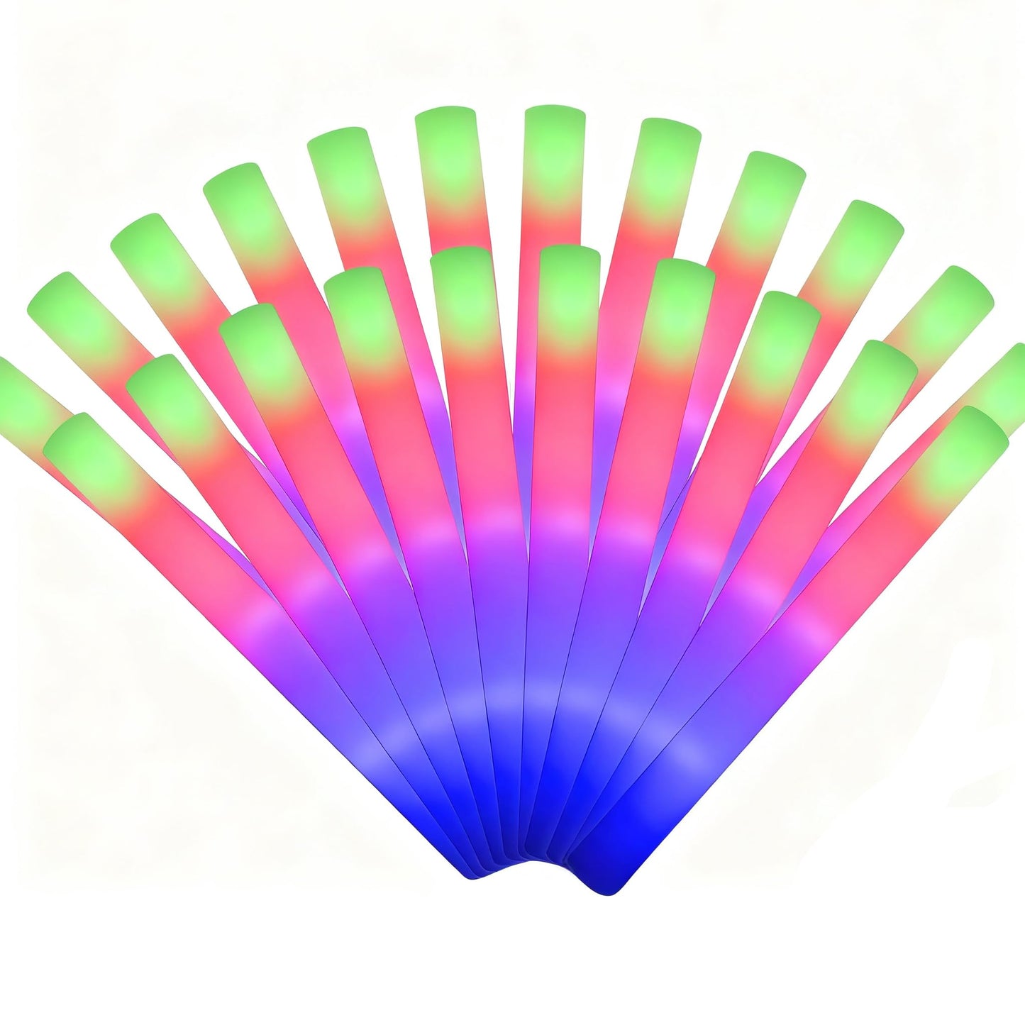 LifBetter 45 Pcs Glow Sticks Bulk- LED Foam Sticks in The Dark with 3