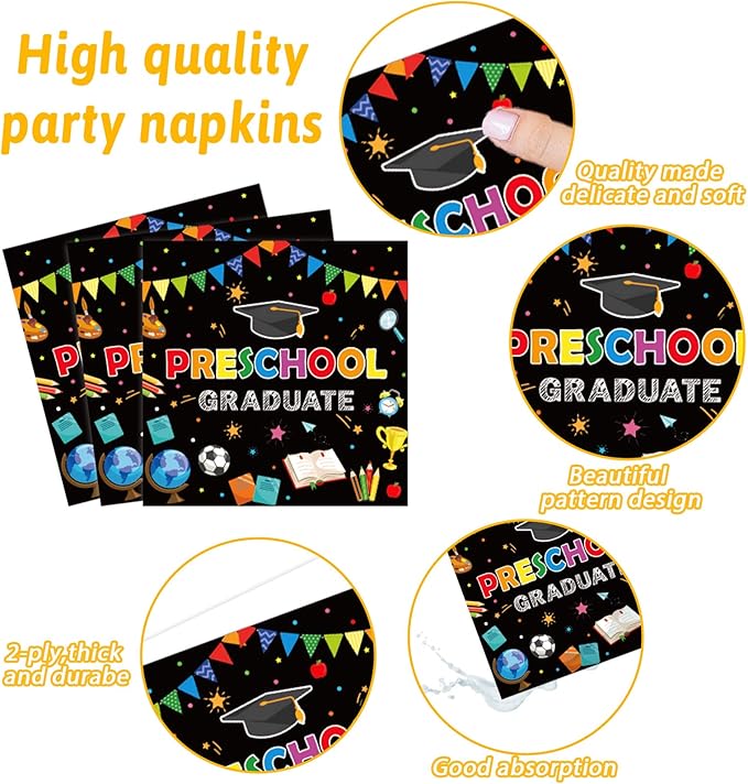 Preschool Graduation Party Supplies Pre-K Grad Tableware Set