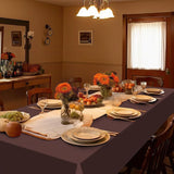 16 Pack Brown Plastic Tablecloth for Rectangle Tables, Premium
