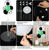 Soccer party Balloons Stand Kit 2 Sets with 2 Soccer Foil Balloons