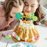 29Pcs Easter Cake Decorations Set with Mini Rabbits Easter Eggs