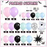 120 Pcs Halloween Balloon Arch Pink and Black Balloon Arch Kit