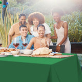3Pcs Green Tablecloths for Rectangle Tables,Disposable Plastic Table