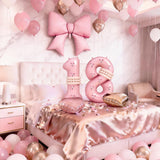 Dusty Pink Balloon Number 18 for 18th Birthday Decorations Girls,