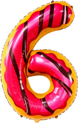 KatchOn, Giant Number 6 Donut Balloon - 40 Inch | Donut 6 Balloon for