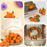 Gresorth Artificial Mini Bunch Orange Decoration Lifelike Tangerine