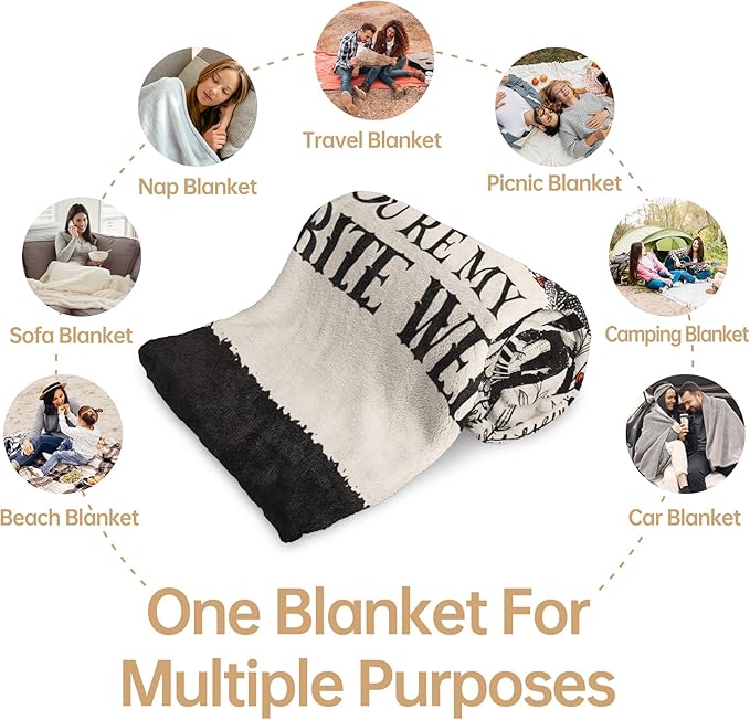 Gifts for Him Her Anniversary Blanket for Women Men Birthday Gifts