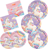 Unicorn Party Supplies Set for 16 Unicorn Birthday Decorations with