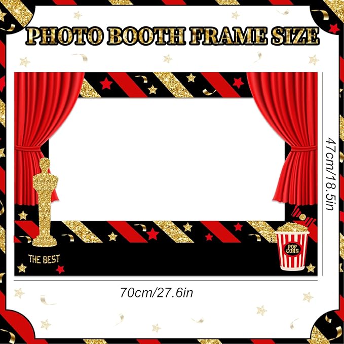 Movie Night Theme Party Decorations Now Showing Photo Booth Props