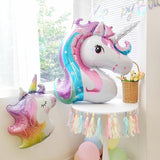 140Pcs Pastel Rainbow Unicorn Balloon Garland Arch Kit with Pink