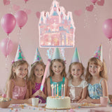 Princess Castle Pinata Set - Coquette Pink Castle Pull String Piñata
