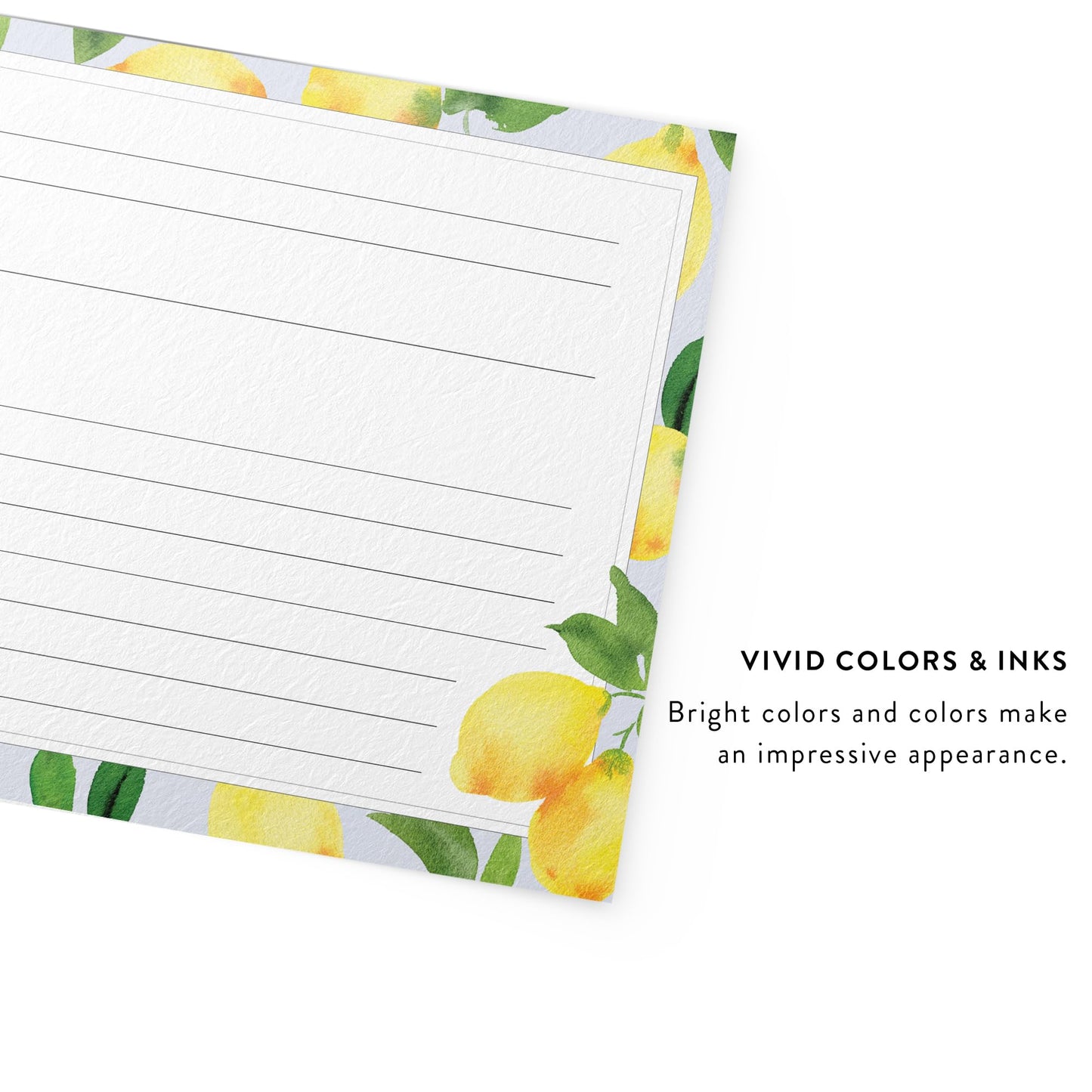 Dashleigh Lemon Recipe Cards 4x6 Double Sided, 50 Bright Citrus