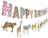 Safari Birthday Decorations Jungle Theme Party Supplies for Girl -