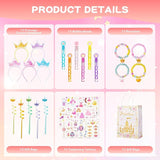 72Pcs Princess Party Favors Crown Birthday Decorations Party