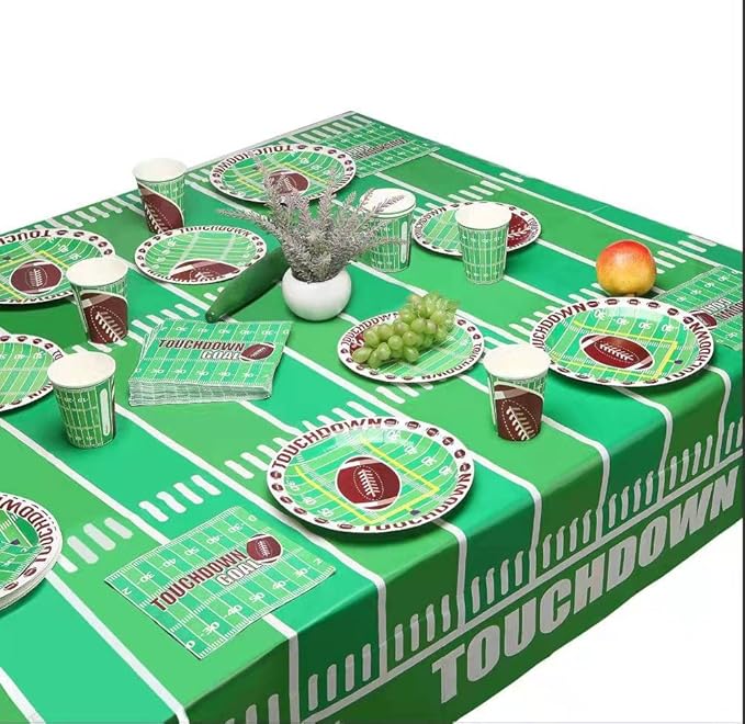 Football Party Supplies Kit Serve 25 Includes Dinner & Dessert