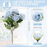 8 Bundles Artificial Peonies Flowers Boho Faux Flowers Arrangements #1
