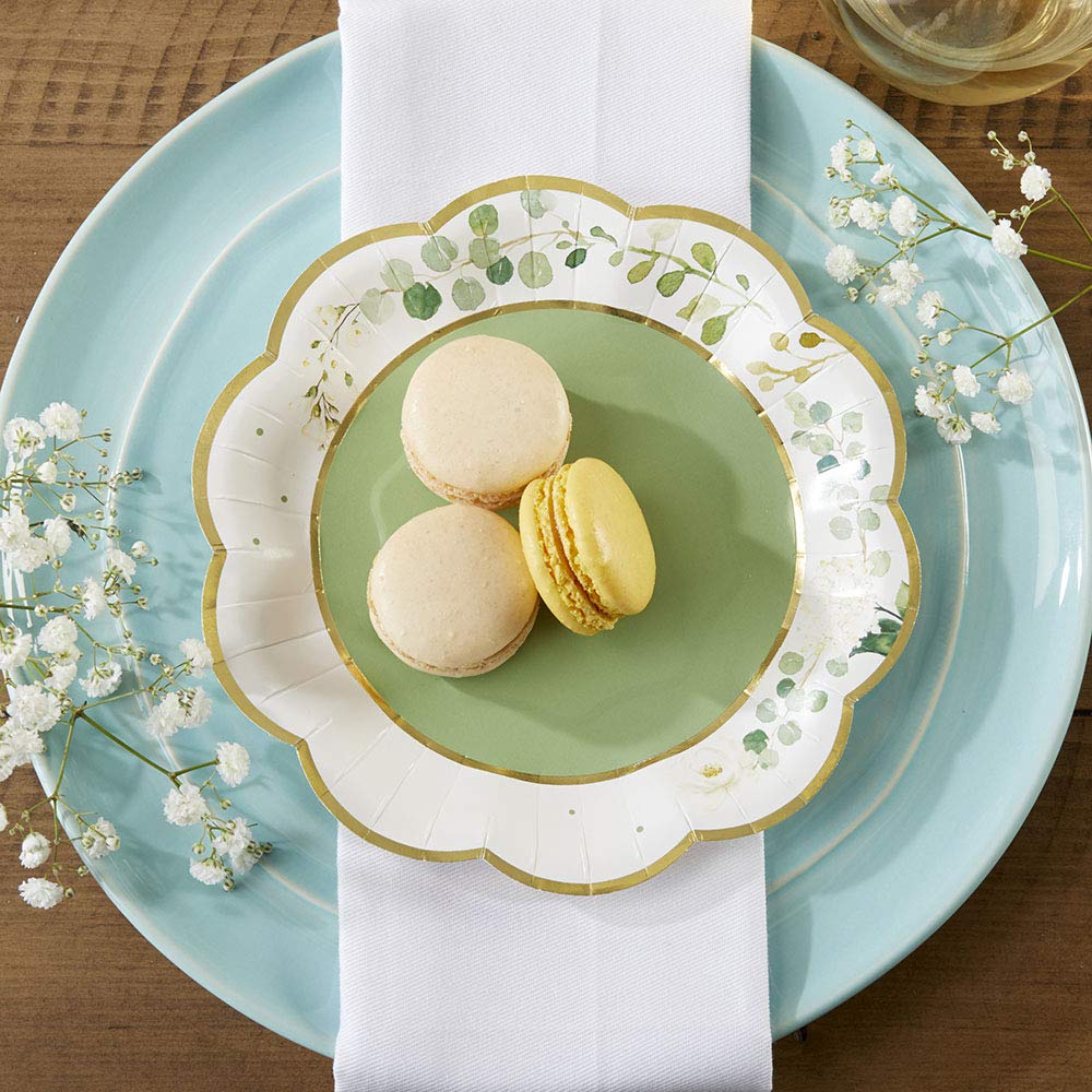 Kate Aspen Sage Green Party Decorations, Eucalyptus Floral Botanical