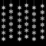 Snowflake Snow White-Silver Christmas Party-Decorations Garland -