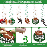Football Party Decorations Sets With Banner Swirl Streamers