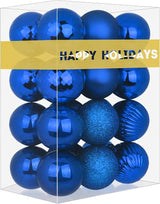 24Pcs Christmas Balls Ornaments for Xmas Tree - Shatterproof