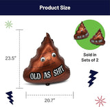 XL Foil Balloons (2 Pack) – Old As Sh*t, Funny Over the Hill Birthday