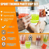 50Pcs Sports Party Decoration Cups 12Oz Sports Plastic Disposable