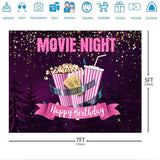 7x5ft Cinema Movie Night Theme Photography Backdrop for Birthday