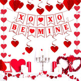 Galentines Party Decoration Valentines Day Heart Garland 25pcs Red